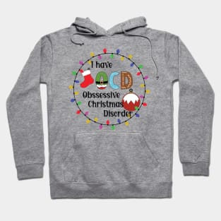 Obsessive Christmas Disorder (Round) [Black Text] Hoodie